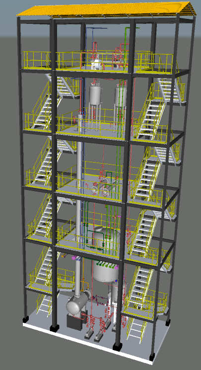 3D Drawing of Process Plant