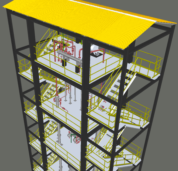 3D Drawing of Process Plant